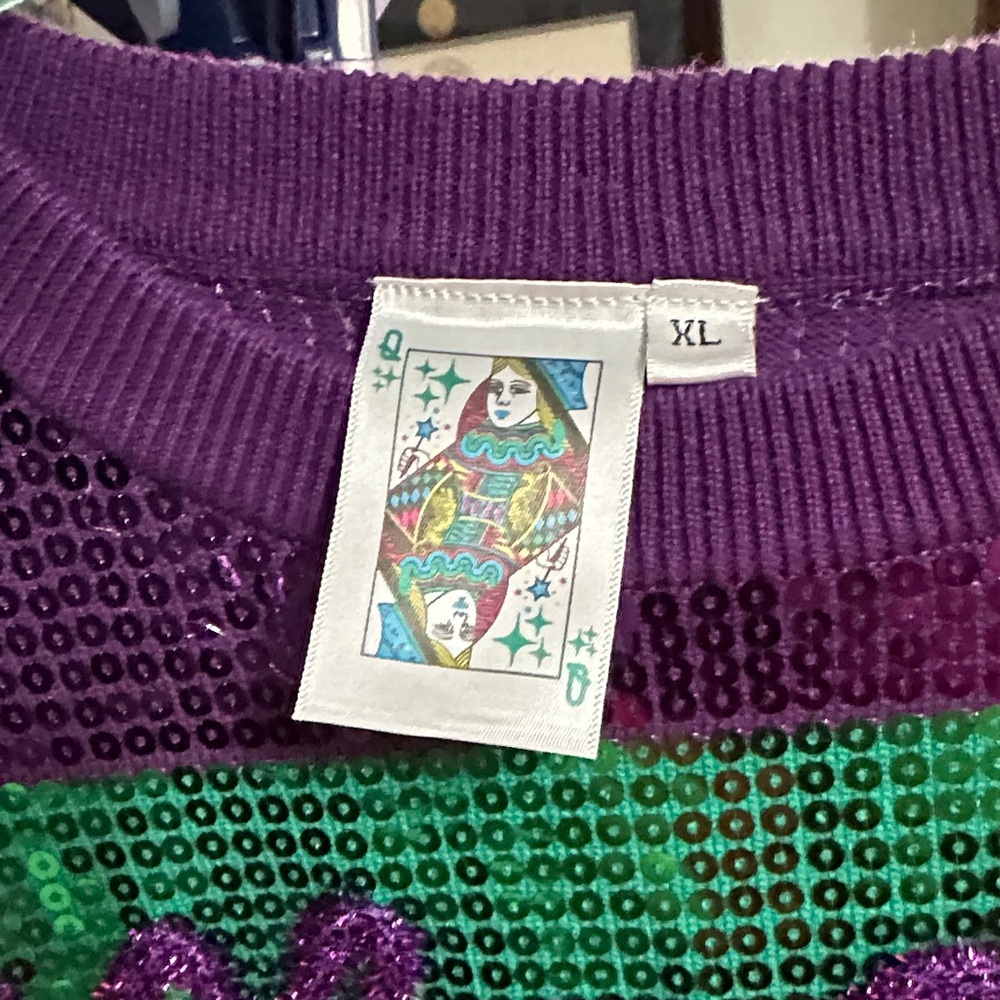 QUEEN OF SPARKLES Colorful Sequin Sweater - Picture 2 of 2